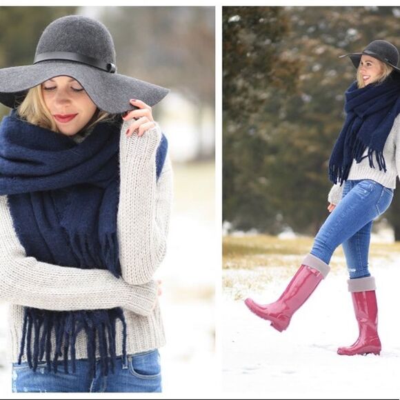 ✨HP✨H&M gray wool floppy wide brim hat✨ - Picture 2 of 12